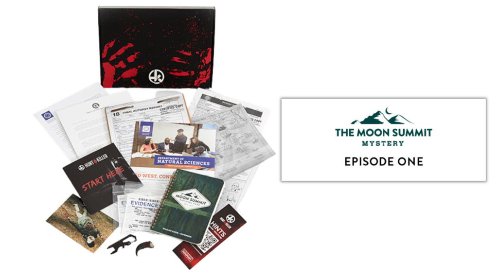 A mystery box set that promises immersive, story-driven board games to play solo or with friends. Sort through evidence to catch the killer in this story. 